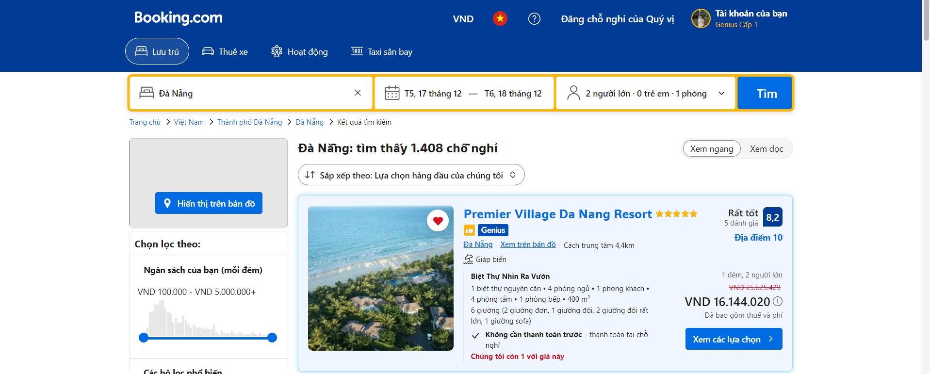 đặt ph&ograve;ng Đ&agrave; nẵng