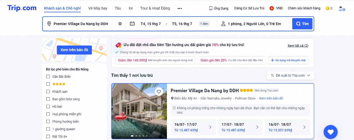  villa c&oacute; hồ bơi ri&ecirc;ng Đ&agrave; Nẵng